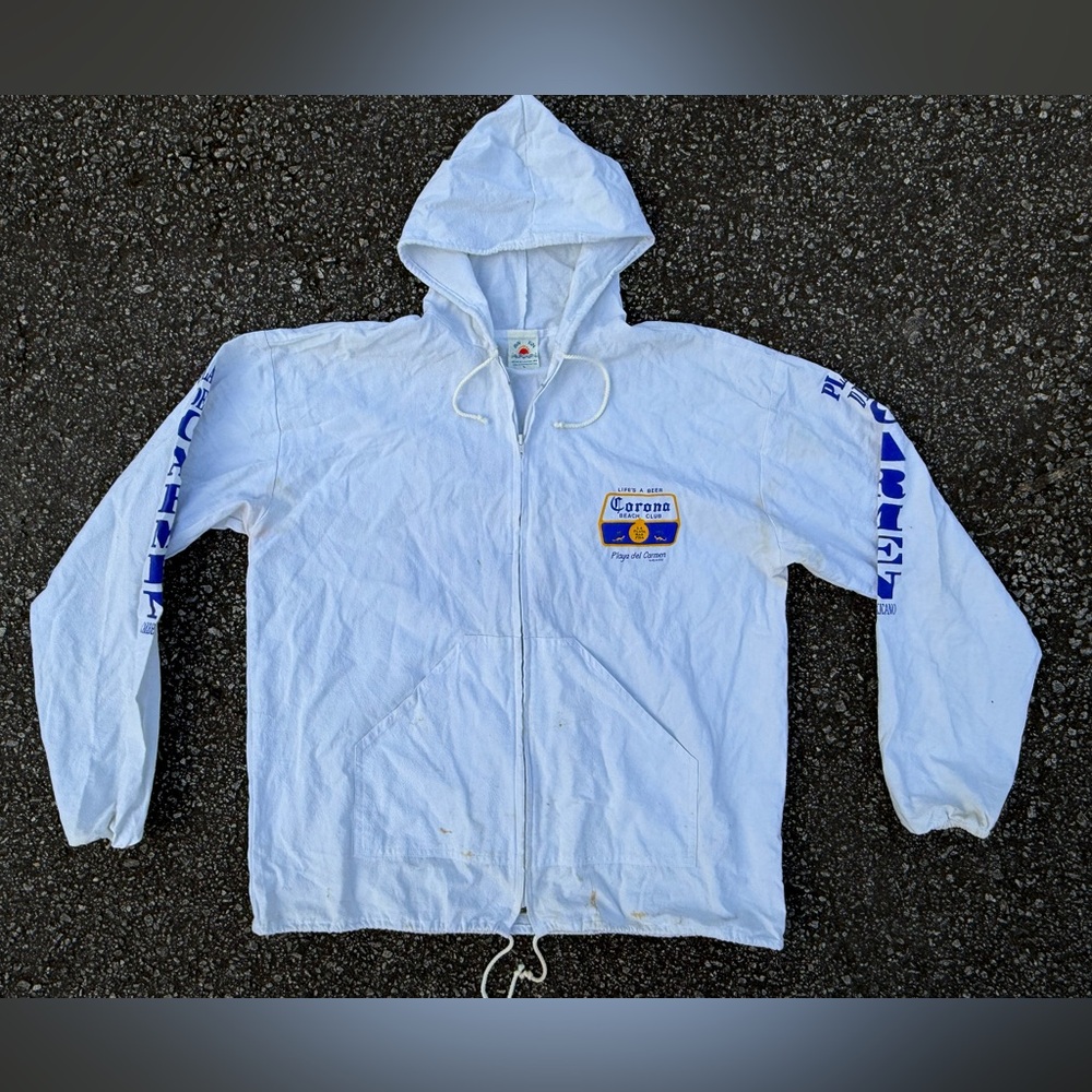 Vintage 70’s Corona Extra White Hooded Jacket Merch
